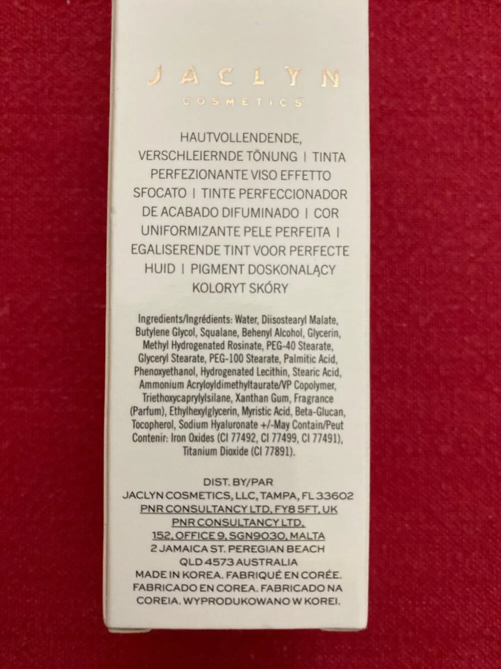 Jaclyn Cosmetics Skin Perfecting Blurring Tint RICH 30 ML/ 1 FL OZ NIB